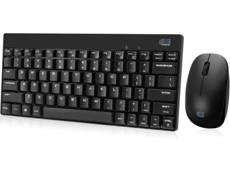 Adesso WKB-1100CB - Wireless Spill Resistant Mini Keyboard & Mouse Combo For Discount