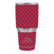 Red Gray Checkers Ozark Trail 30oz Tumbler Skin For Discount