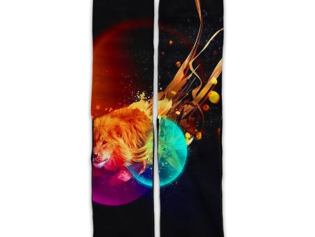 Colorful Lion Planets Universal Socks Hot on Sale