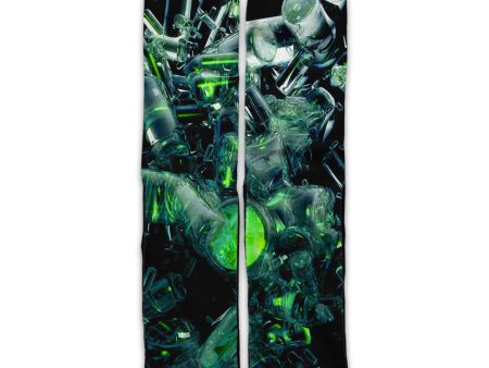 Trippy Glass 3D Green Universal Socks Cheap