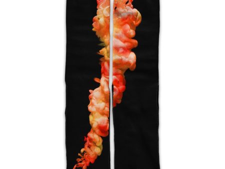 Orange Cloud Smoke Universal Socks For Discount