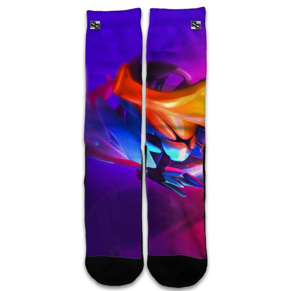 Futuristic Digital Glass Universal Socks Online Sale