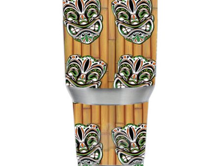 Tiki Faces On Bamboo Ozark Trail 30oz Tumbler Skin For Discount