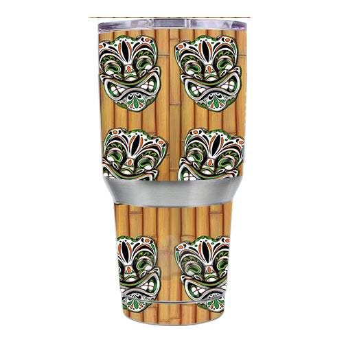 Tiki Faces On Bamboo Ozark Trail 30oz Tumbler Skin For Discount