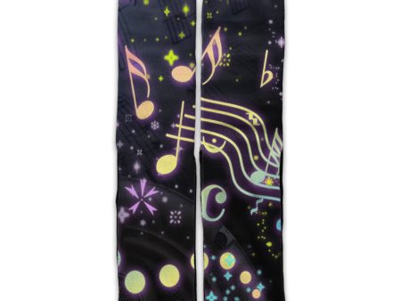 Colorful Music Notes Universal Socks Sale