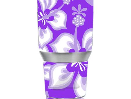 Hibiscus Hawaiian Flowers  Purple Ozark Trail 30oz Tumbler Skin Supply