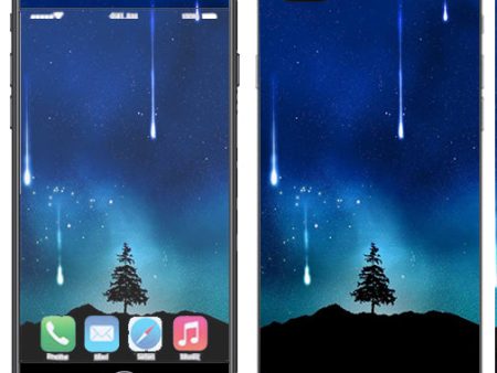 Falling Stars Trees Mount Apple  iPhone 7+ Plus   iPhone 8+ Plus Skin Hot on Sale