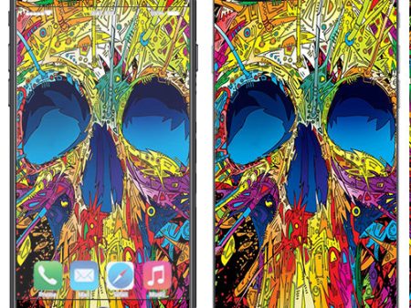 Colorful Skull 1 Apple  iPhone 7+ Plus   iPhone 8+ Plus Skin For Cheap