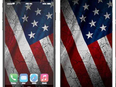 American Flag Distressed Apple  iPhone 7+ Plus   iPhone 8+ Plus Skin Cheap