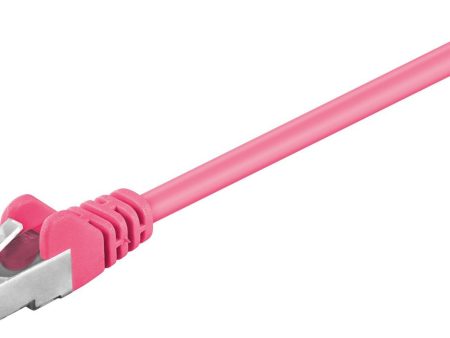 F UTP CAT5e 0.25m Pink PVCMicroConnect Fashion